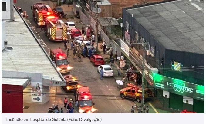 INCÊNDIO EM HOSPITAL DE GOIÂNIA: “NOSSA PRINCIPAL PREOCUPAÇÃO ERA COM PACIENTES DA UTI”, DIZ CAPITÃO DOS BOMBEIROS