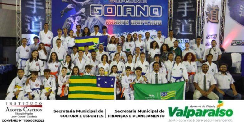 SELEÇÃO DE KARATÊ DE VALPARAÍSO DE GOIÁS ALCANÇA TOPO DO RANKING DO CAMPEONATO GOIANO UGK