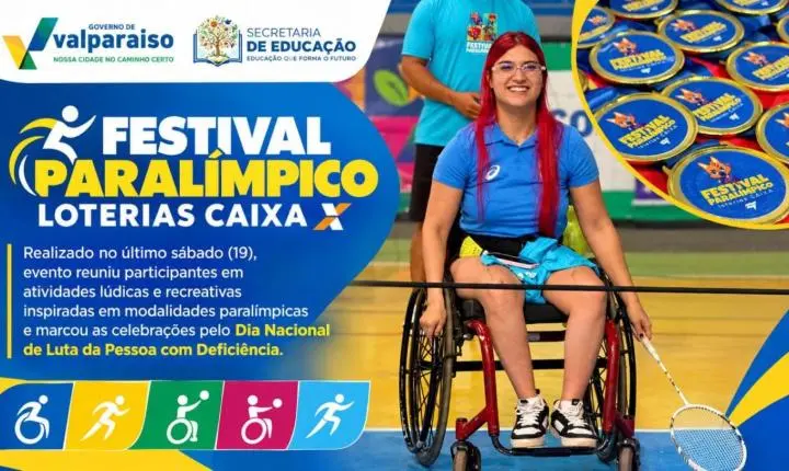 FESTIVAL PARALÍMPICO LOTERIAS CAIXA PROMOVE INCLUSÃO E ESPORTE PARA CRIANÇAS E JOVENS EM VALPARAÍSO